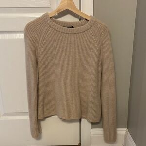Jenni Kayne Classic Tan Crew Neck Sweater